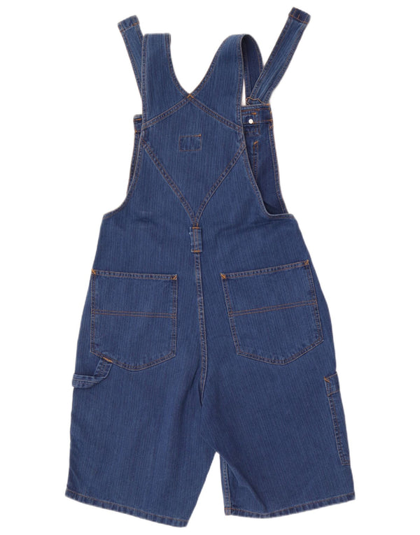 Mazzonetto Dame Dungarees Denim Shorts UK 14 Medium Blue Bomuld