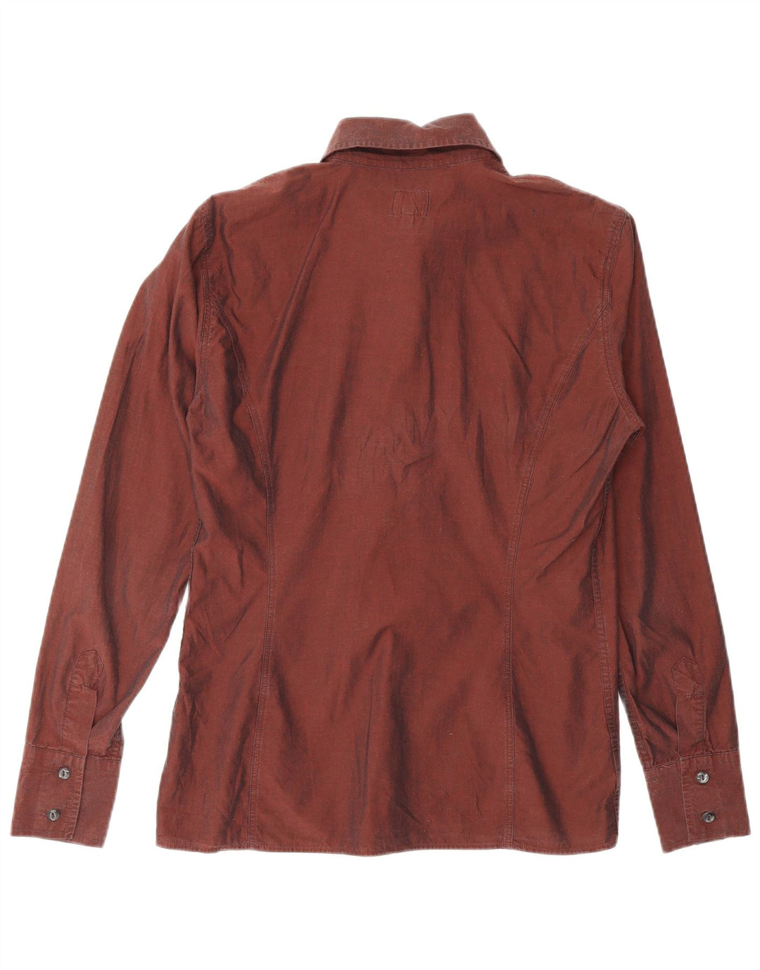 CALVIN KLEIN JEANS Dameskjorte UK 12 Medium Bourgogne Bomuld