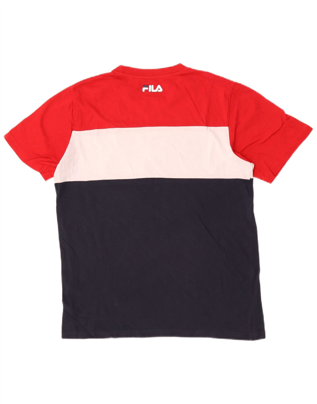 Fila Herre grafisk T-shirt Top Medium Flerfarvet Colourblock Bomuld