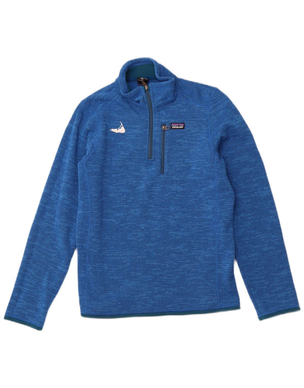 PATAGONIA drenge sweatshirt med lynlås 15-16 år 2XL blå polyester