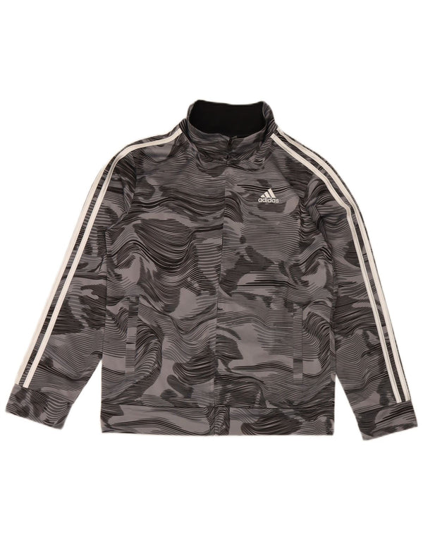 Adidas Drenge Træningsdragt Topjakke 14-15 År Stor Grå Camouflage