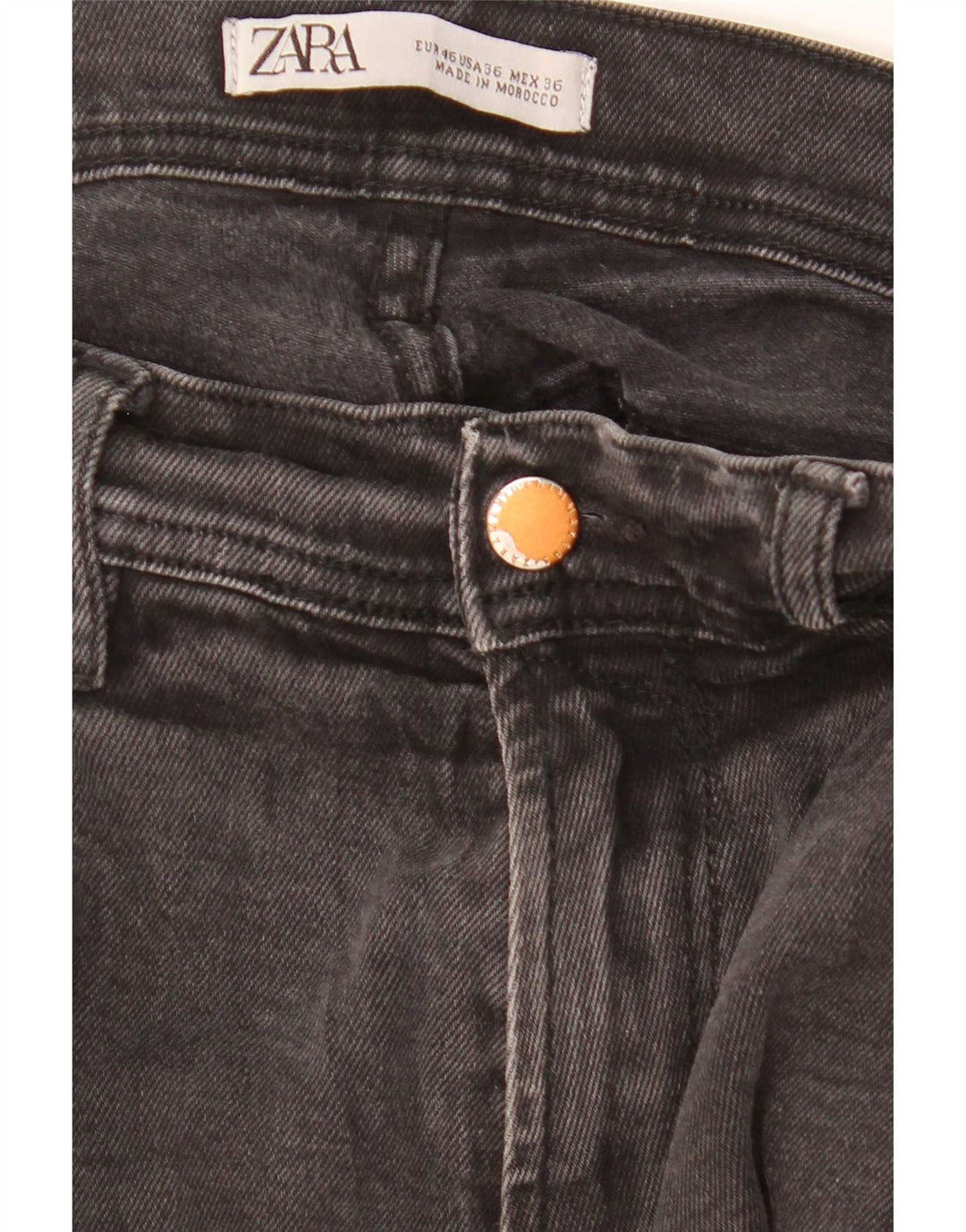 Zara Herre Slim Jeans EU 46 XL W36 L30 Sort