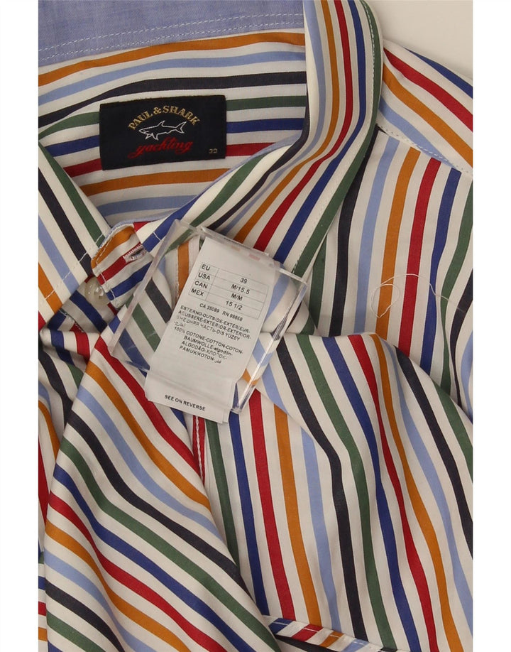 Paul & Shark herreskjorte str. 39 Medium flerfarvet stribet bomuld