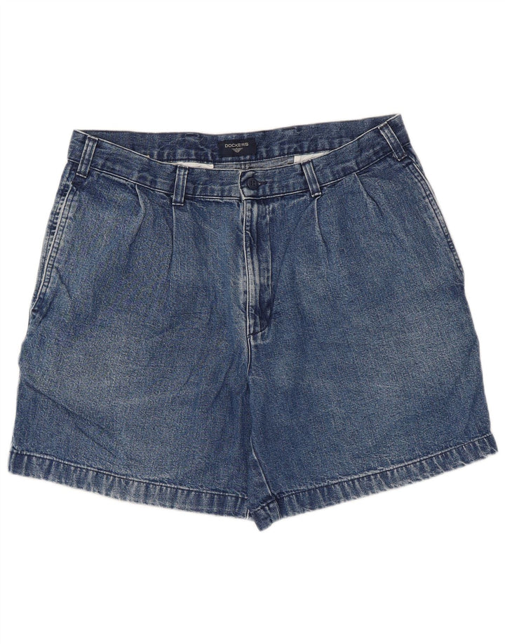 Dockers denimshorts til kvinder W34 store blå bomuld