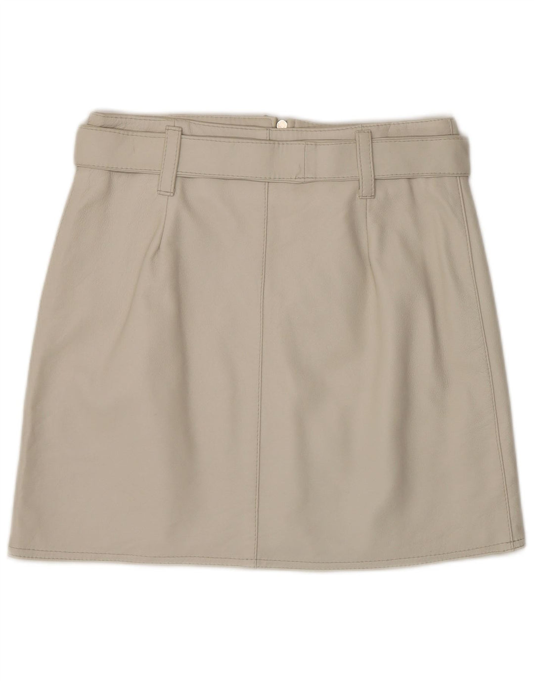 VINTAGE Lædernederdel til kvinder IT 44 Medium W28 Grå Læder