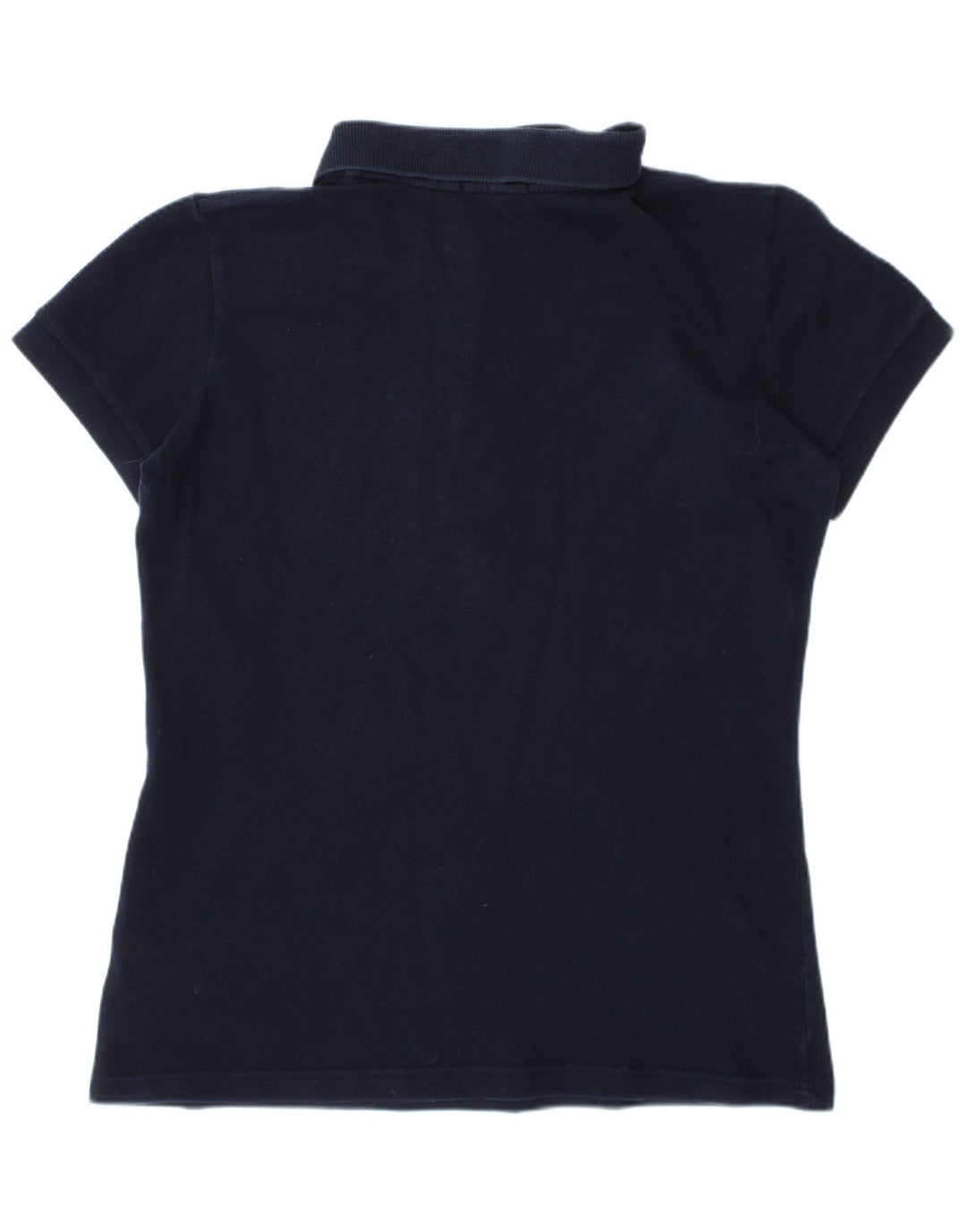 Fred Perry Womens Crop Polo Shirt UK 10 Small Navy Blue Cotton