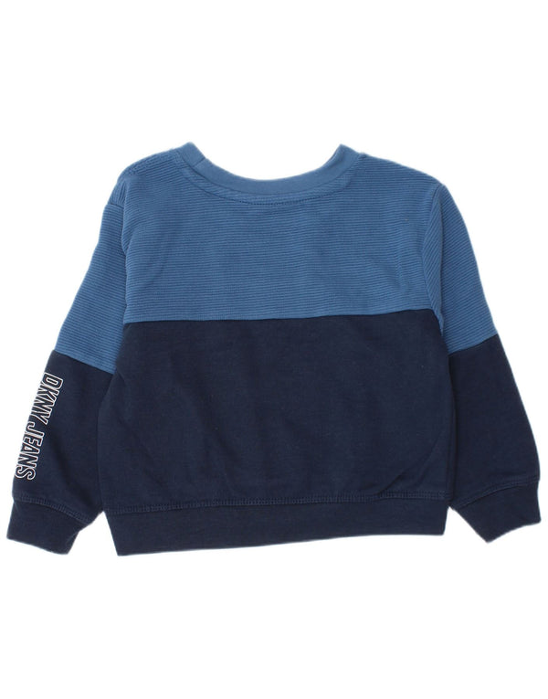 Dkny Baby Boys Grafisk Sweatshirt Jumper 18-24 måneder Navy Blue Colourblock