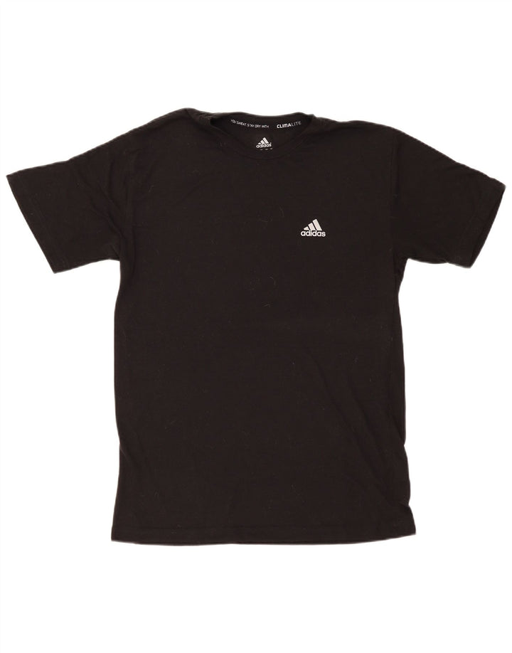 Adidas Herre Climalite T-Shirt Top Medium Sort Polyester