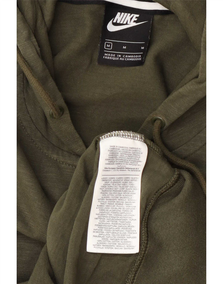 Nike hættetrøje med lynlås til mænd Medium Khaki Flecked Bomuld