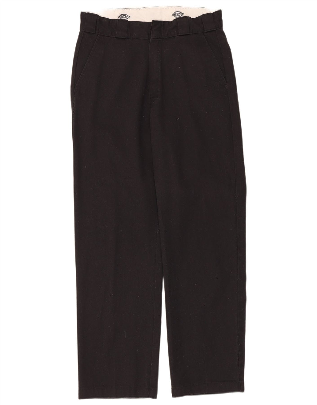 Dickies Mens Straight Chino Trousers W30 L30 Black Polyester
