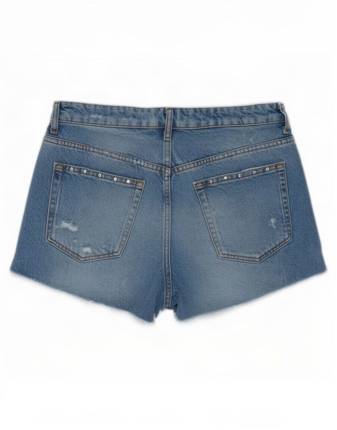 Zara Dame Denim Shorts EU 38 Small W28 Blue