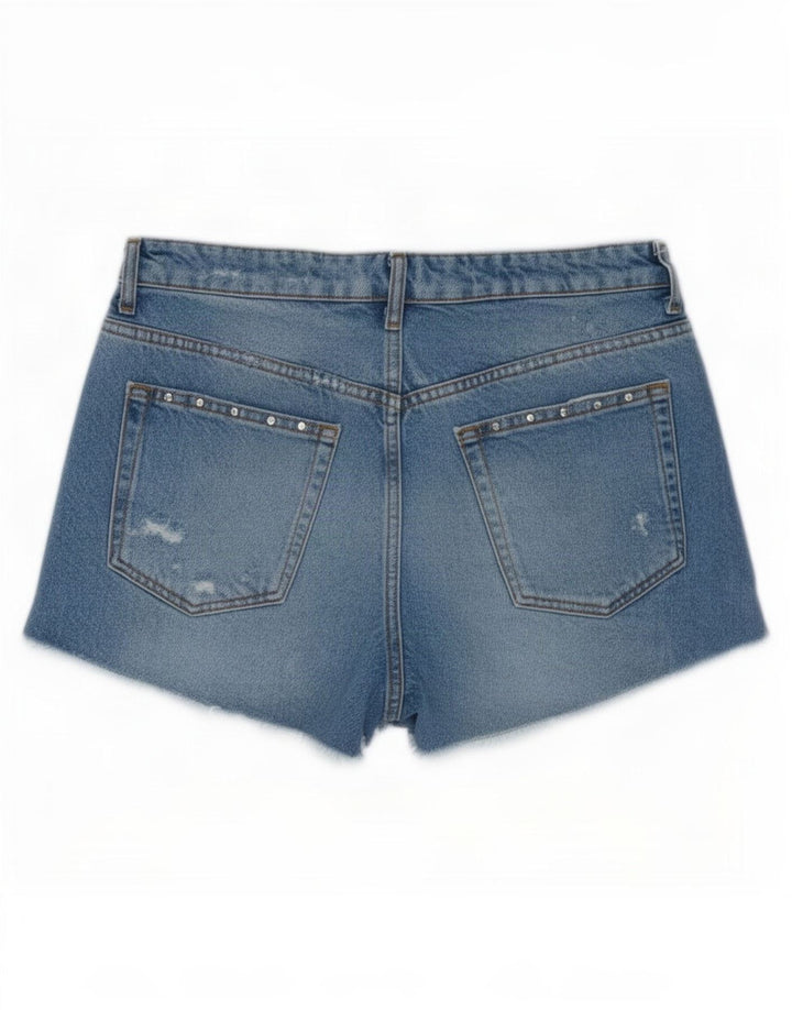 Zara Dame Denim Shorts EU 38 Small W28 Blue