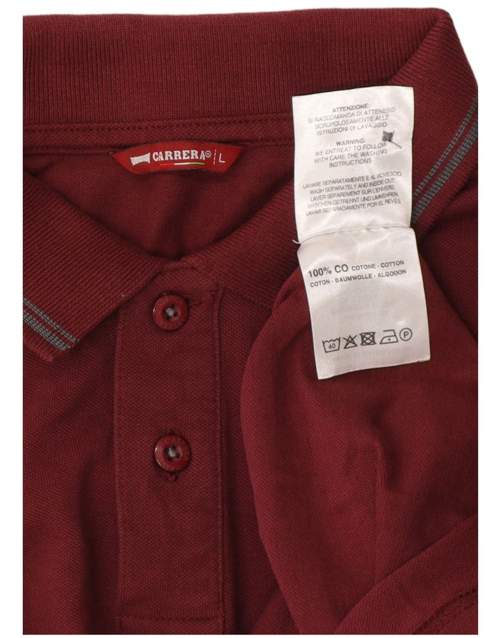 Carrera Polo Shirt til mænd Stor Bourgogne bomuld