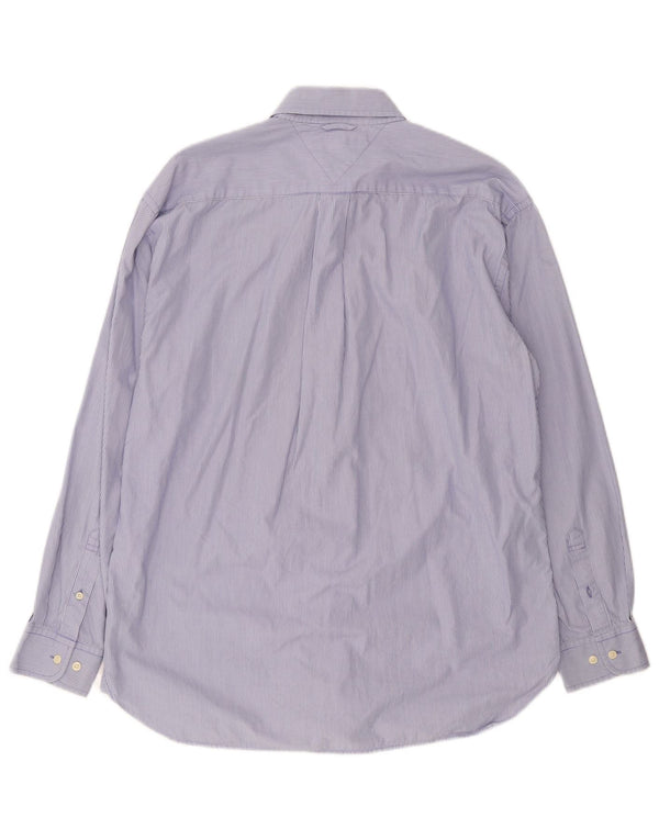 Tommy Hilfiger herreskjorte str. 16 1/2 17 Stor blå nålestribet bomuld