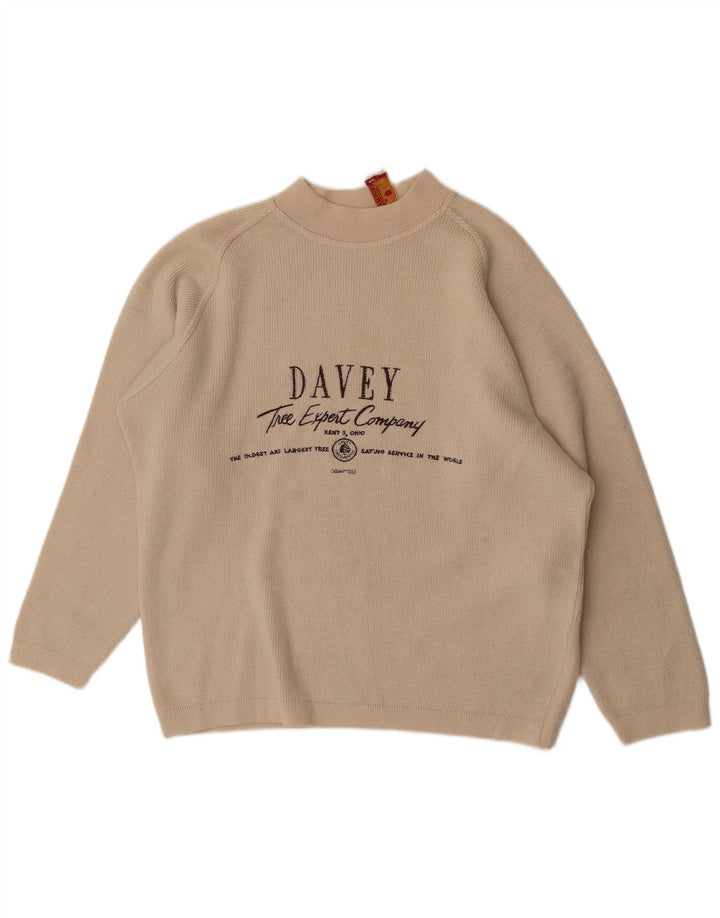 S.Moritz Herre Grafisk Turtle Neck Jumper Sweater Stor Beige