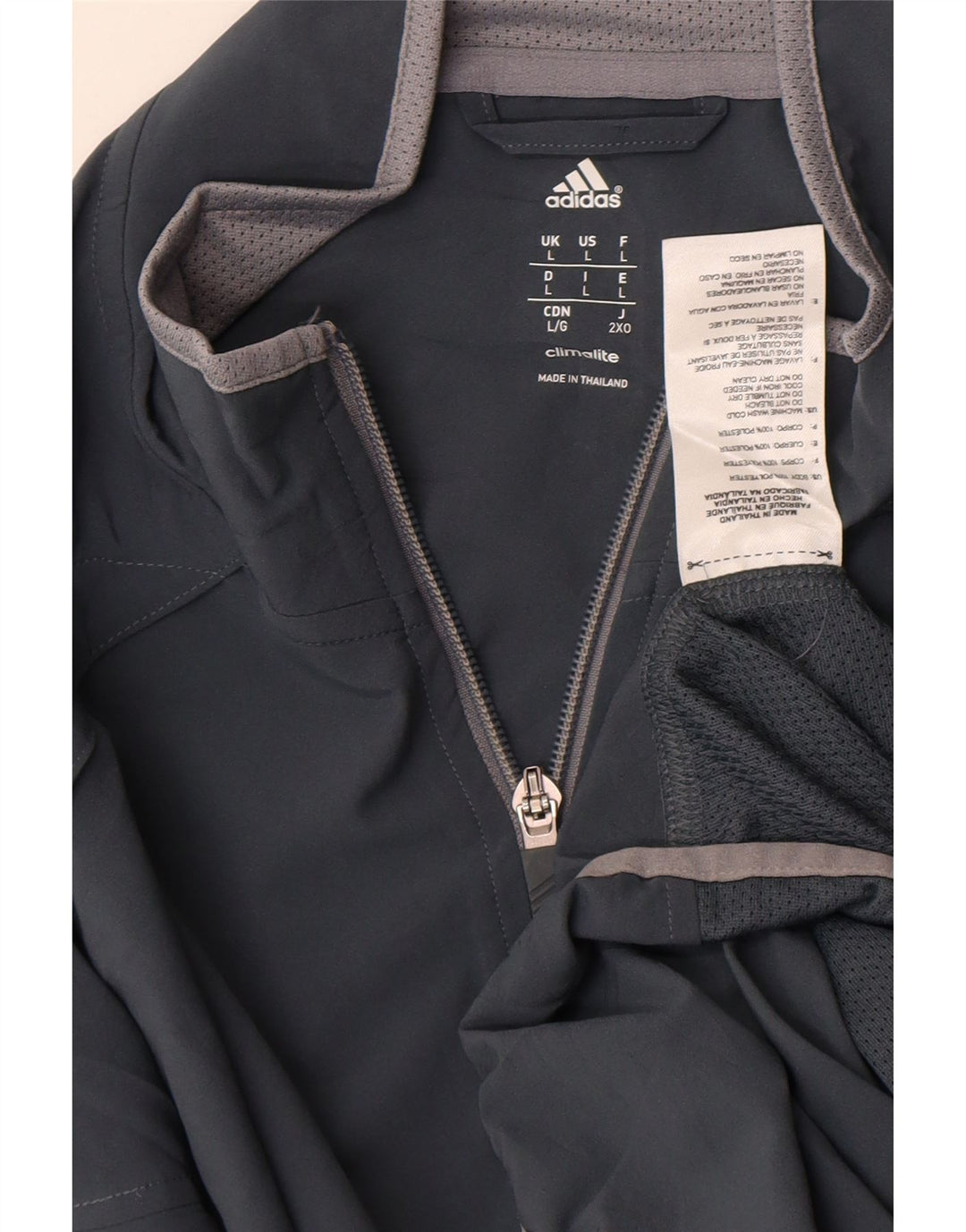 Adidas Herre Climalite Træningsdragt Topjakke Stor Grå Polyester