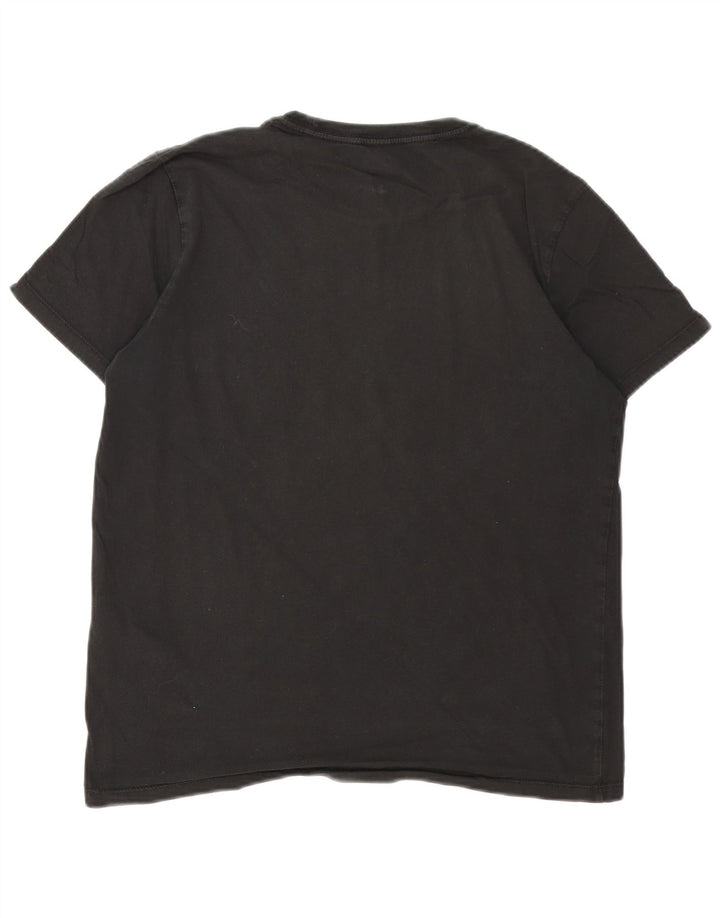Levi's Dame Slim T-Shirt Top UK 16 Stor Sort Bomuld