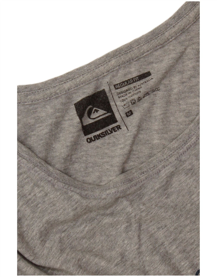 Quiksilver Herre Regular Fit grafisk T-shirt top mellemgrå bomuld