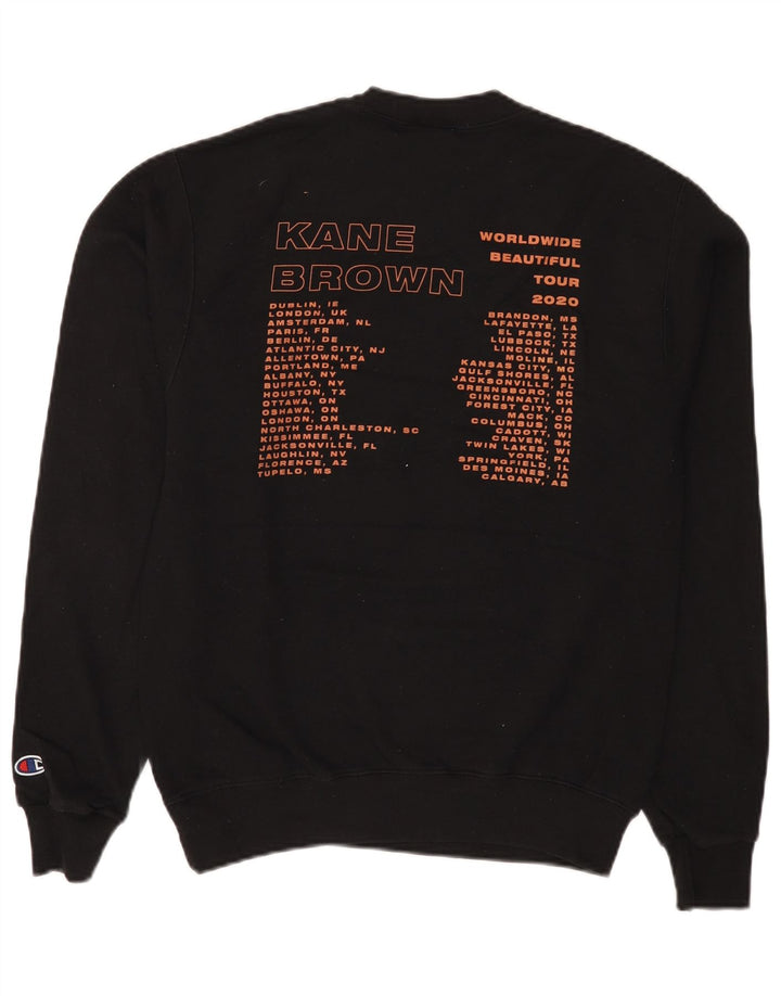 Champion Herre Kane Brown Grafisk Sweatshirt Jumper lille sort bomuld