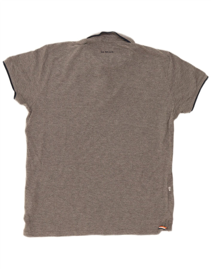 Le Shark Herre Polo Shirt Stor Grå Bomuld