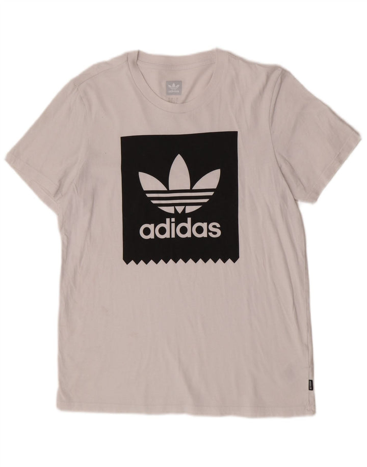 Adidas Grafisk T-shirt top til mænd Medium hvid bomuld