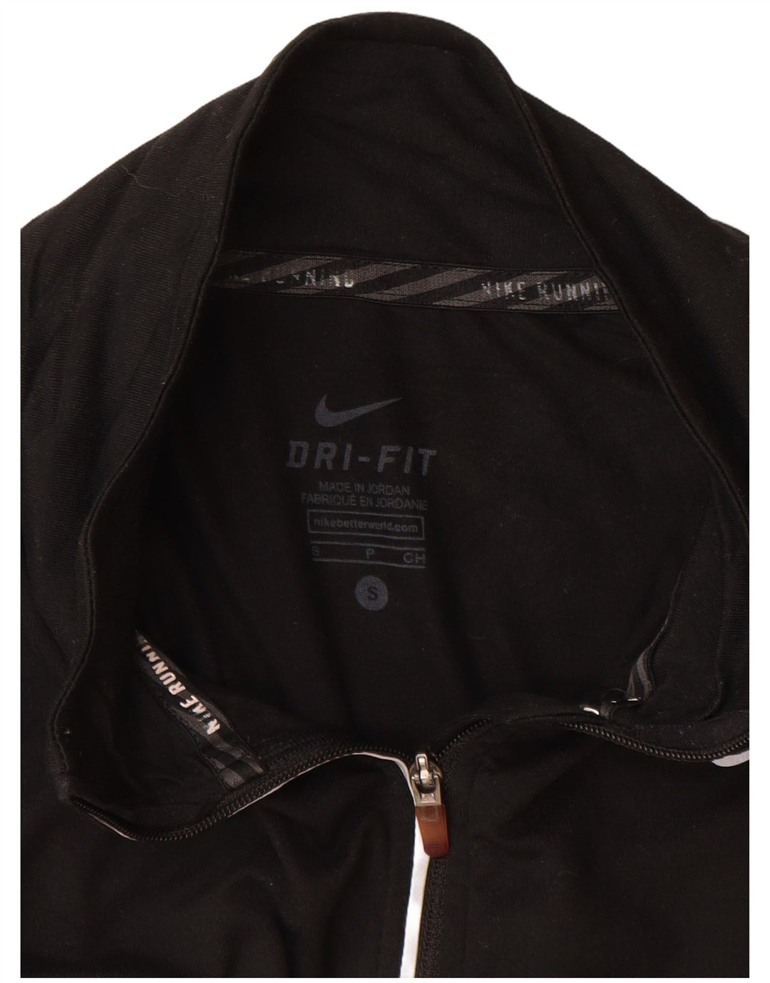 Nike Dame Dri Fit Pullover med lynlås-hals Træningsdragt Top UK 10 Lille Sort