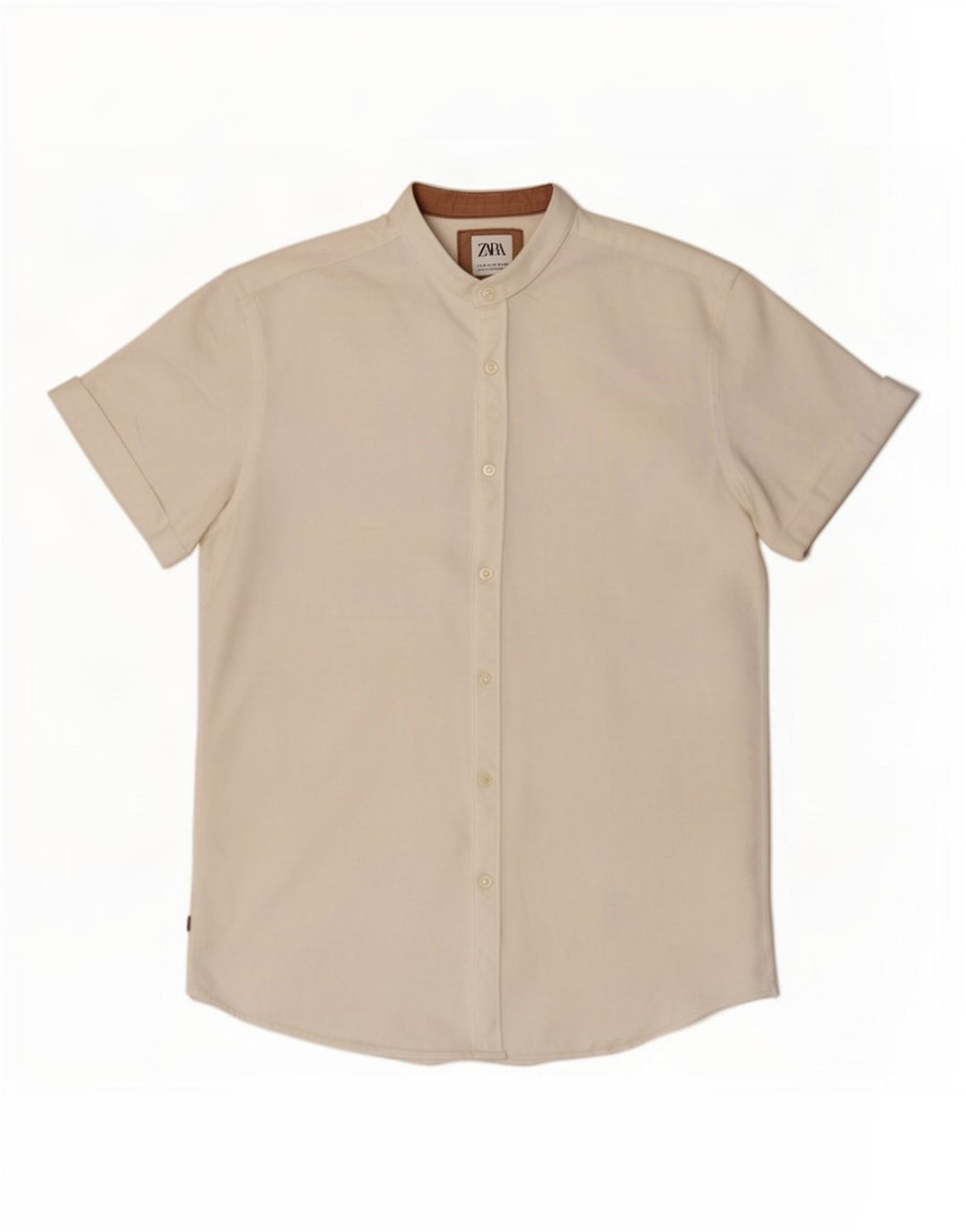 Zara Herre Kortærmet Slim Fit skjorte Medium White