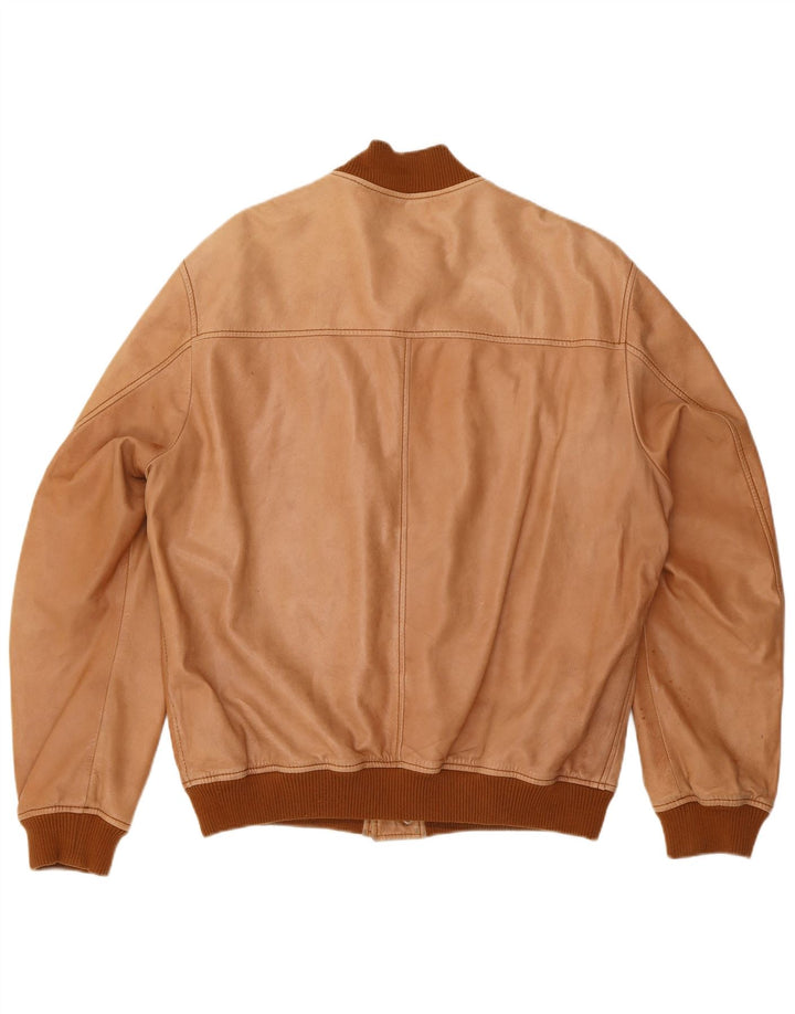 Conbipel Herre Læder Bomber Jacket IT 56 2XL Brun