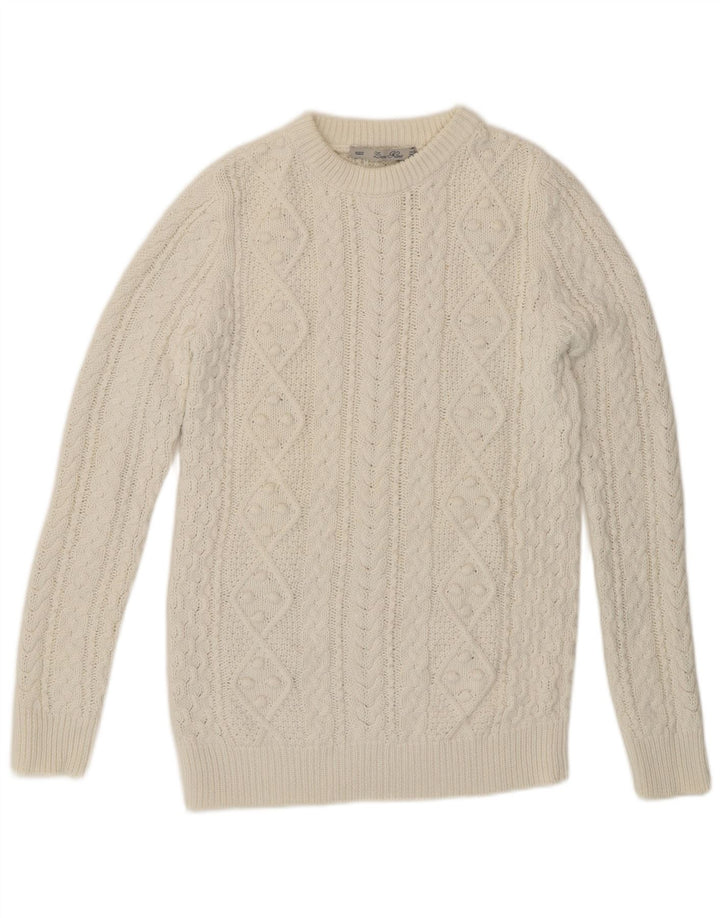 Zara Dame Boat Neck Jumper Sweater UK 10 Small White