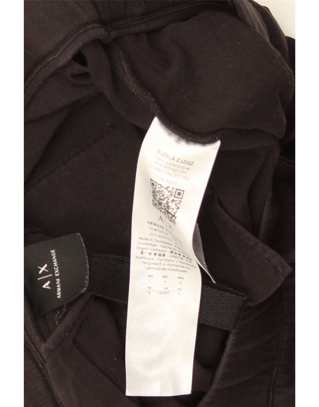 Armani Exchange Herre Cargo Shorts Large W34 Sort Bomuld