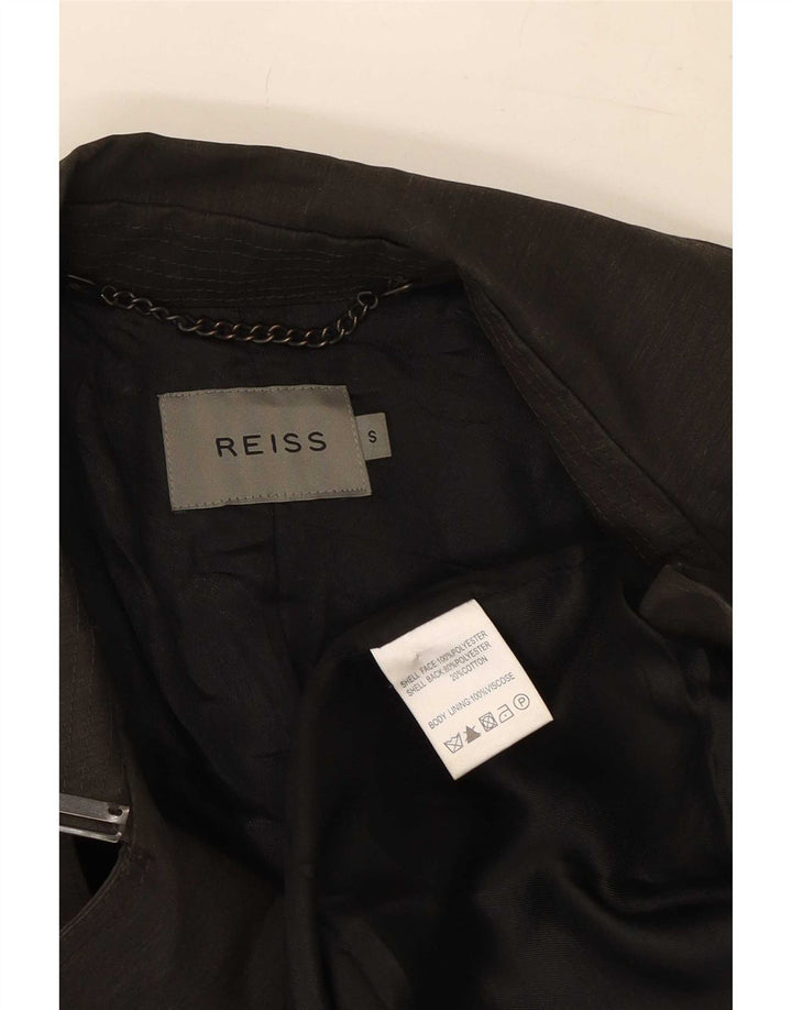 Reiss Trench Coat til mænd UK 36 Lille sort polyester