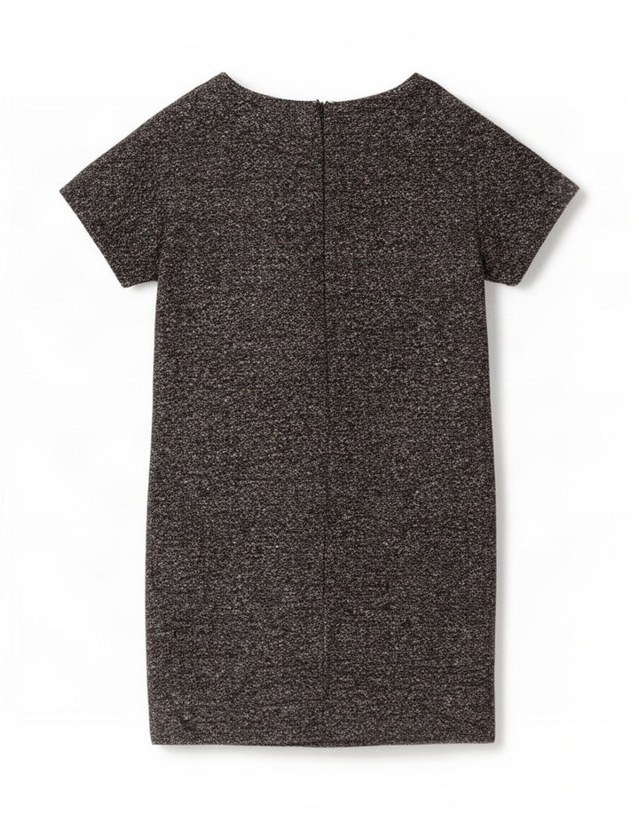 Benetton Womens Shift Dress UK 14 Medium Grey Flecked Virgin Wool
