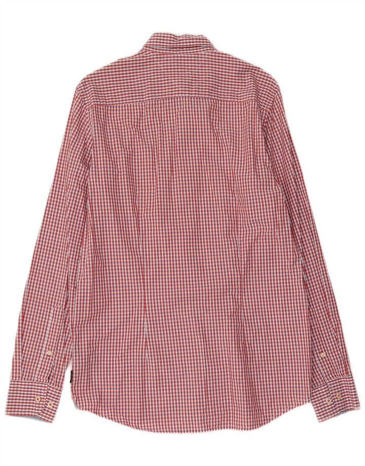 TOMMY HILFIGER Herre Slim Fit skjorte Medium Rød Gingham Bomuld