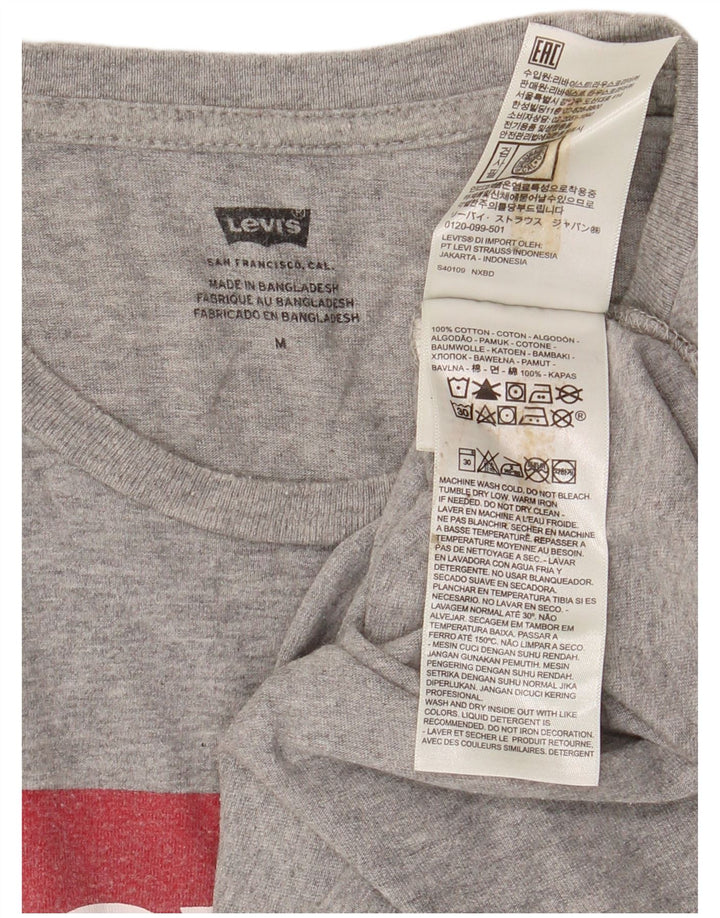 Levi's Herre grafisk T-shirt top mellemgrå bomuld