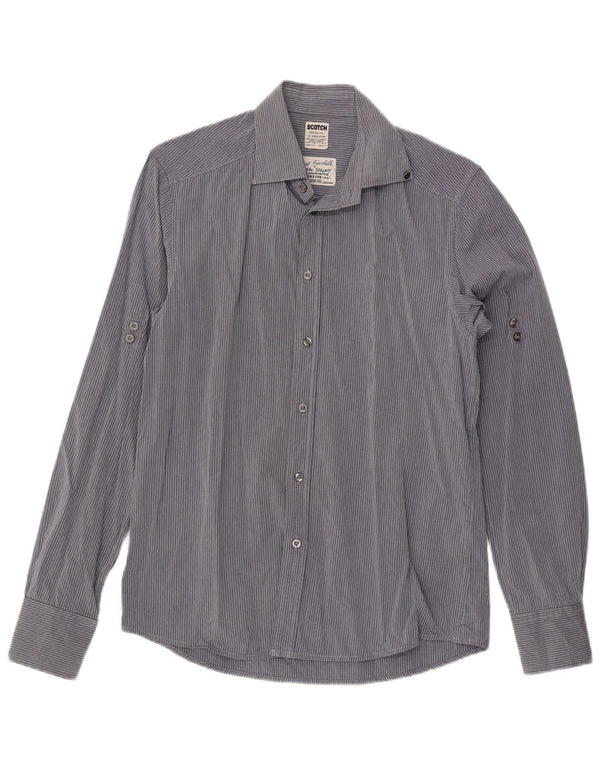 SCOTCH & SODA Herreskjorte Medium Blue Pinstripe