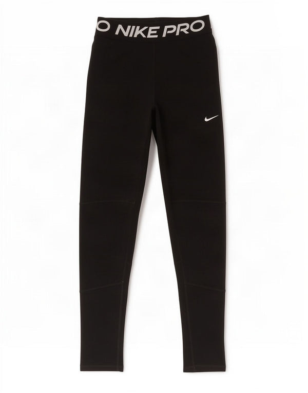Nike Girls Dri Fit Graphic Leggings 13-14 Years XL Black