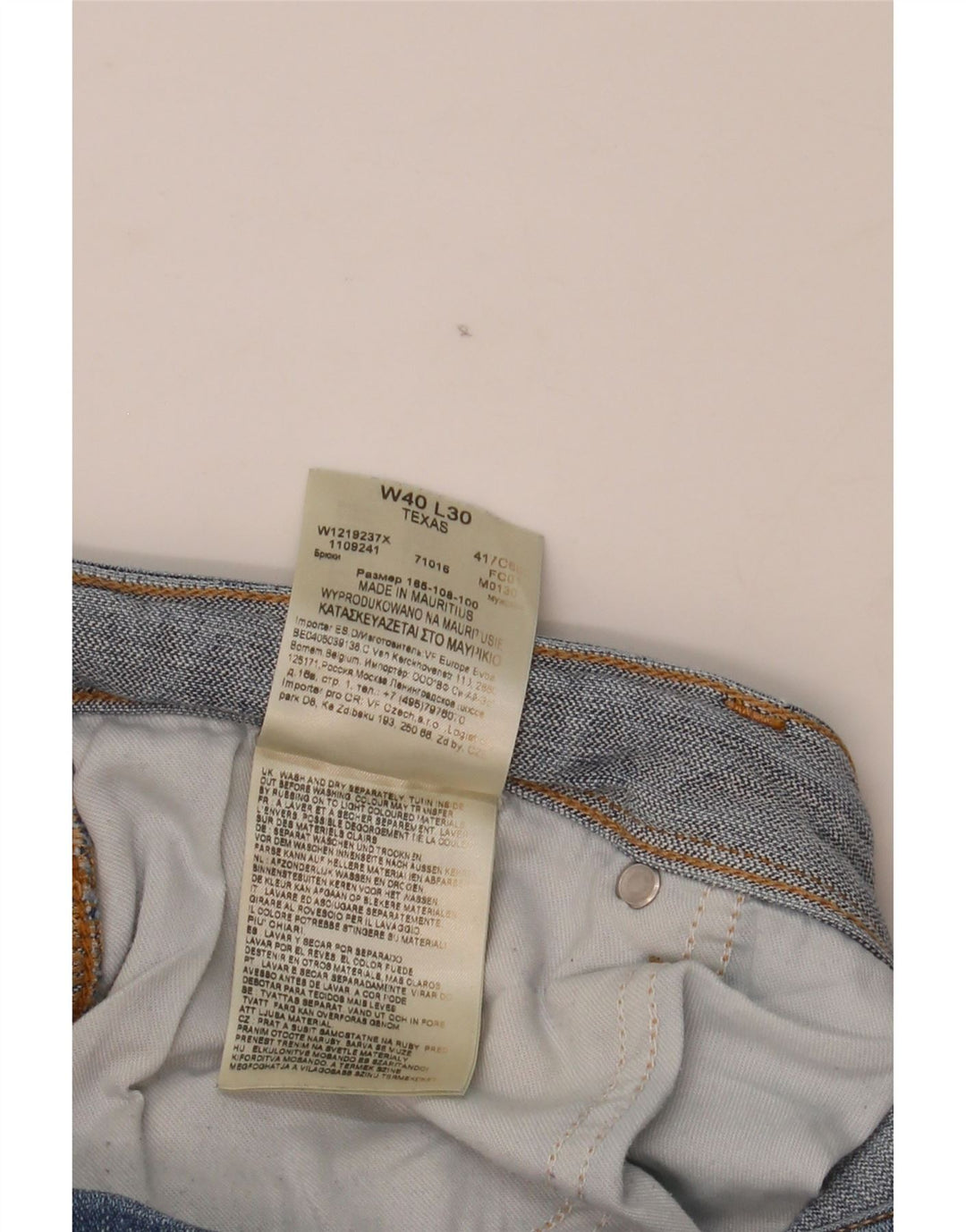 Wrangler Herre Texas Straight Jeans W40 L30 Blå Bomuld