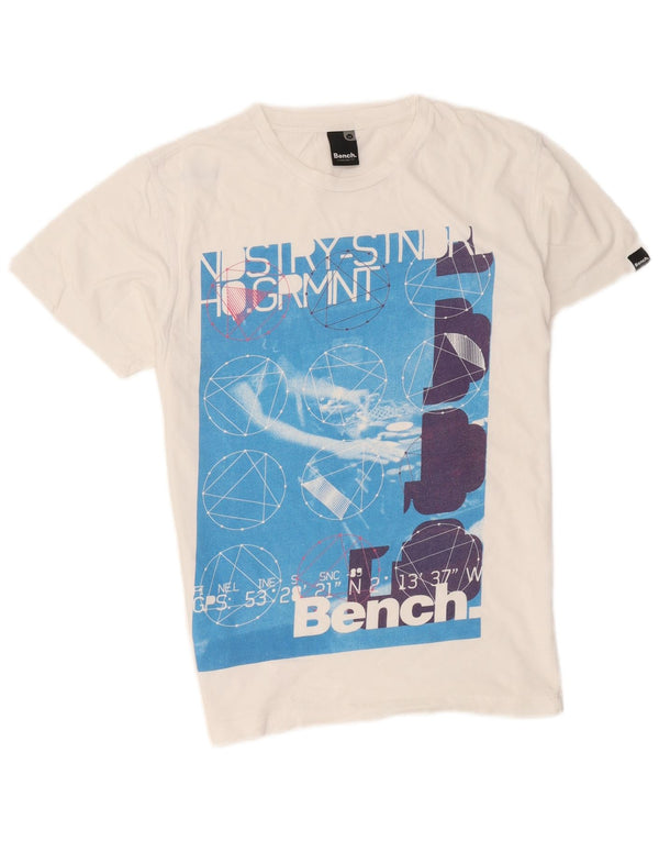 Bænk Herre grafisk T-shirt Top Medium Hvid