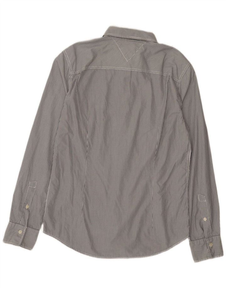 Tommy Hilfiger Herre Slim Fit skjorte Medium Grey Pinstripe Bomuld