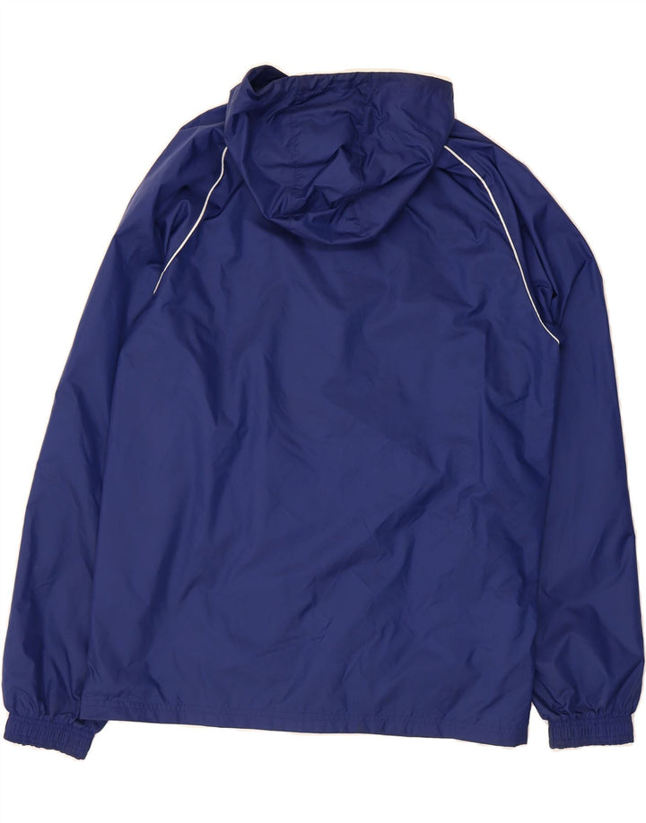 ADIDAS Mens Hooded Tracksuit Top Jacket Medium Navy Blue Polyester Vintage Adidas and Second-Hand Adidas from Messina Hembry 