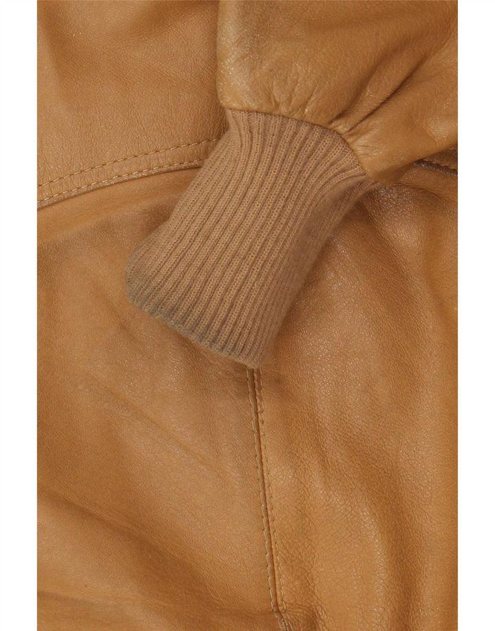 Vintage Herre Læderjakke UK 38 Medium Brun Læder