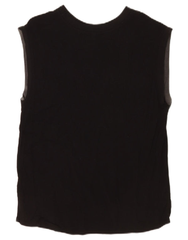 PEPE Jeans Dame Vest Top UK 10 Small Black Viscose
