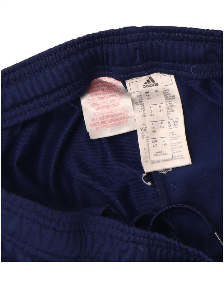 Adidas Drenge Træningsdragt Bukser Joggers 13-14 År Marineblå Polyester