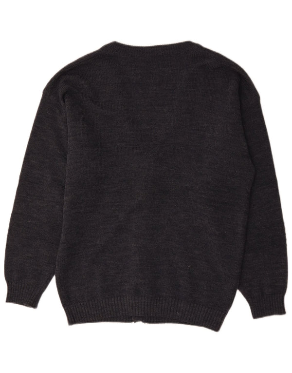 Vintage herre cardigan sweater IT 52 Large Navy Blue Flecked Acryl