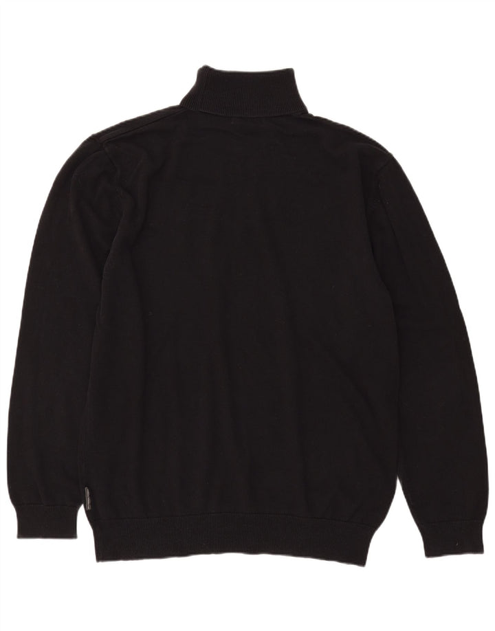 FRANSK FORBINDELSE Herre Rullehalstrøje 3XL Sort Bomuld