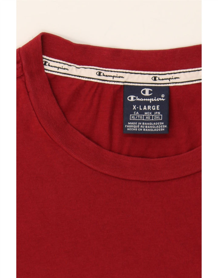 CHAMPION Mens T-Shirt Top XL Red Vintage Champion and Second-Hand Champion from Messina Hembry 