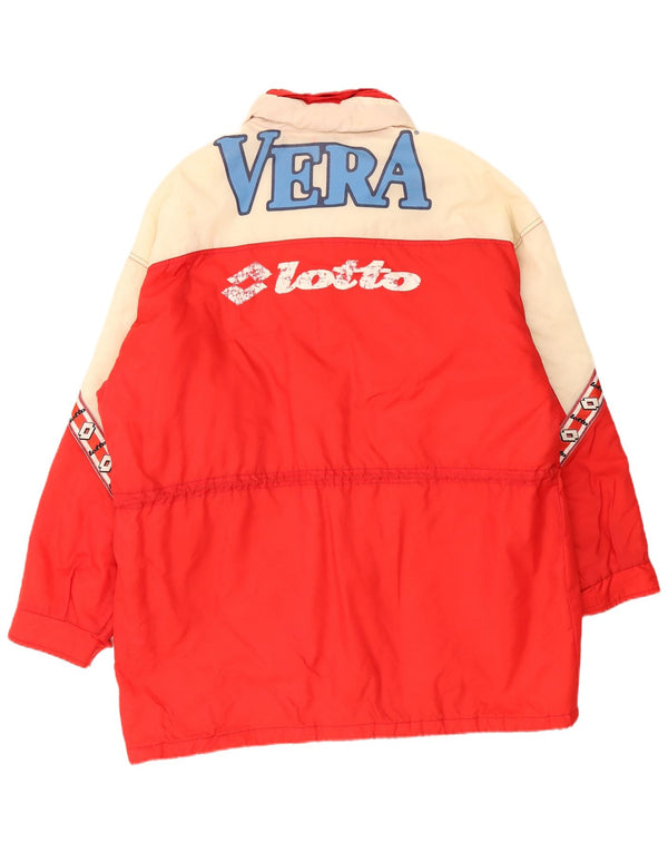 Lotto Herre Graphic Windbreaker Coat UK 42 XL Rød Colourblock
