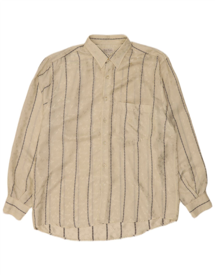 Vintage herreskjorte stor beige stribet