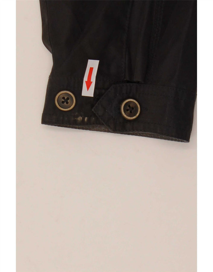 Marks & Spencer Herre Bomber Jacket UK 40 Large Navy Blue Polyester