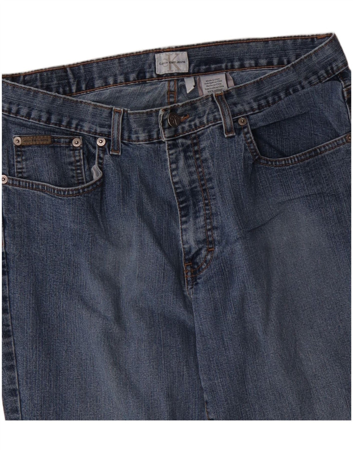 Calvin Klein Dame Straight Jeans W32 L29 Blå Bomuld